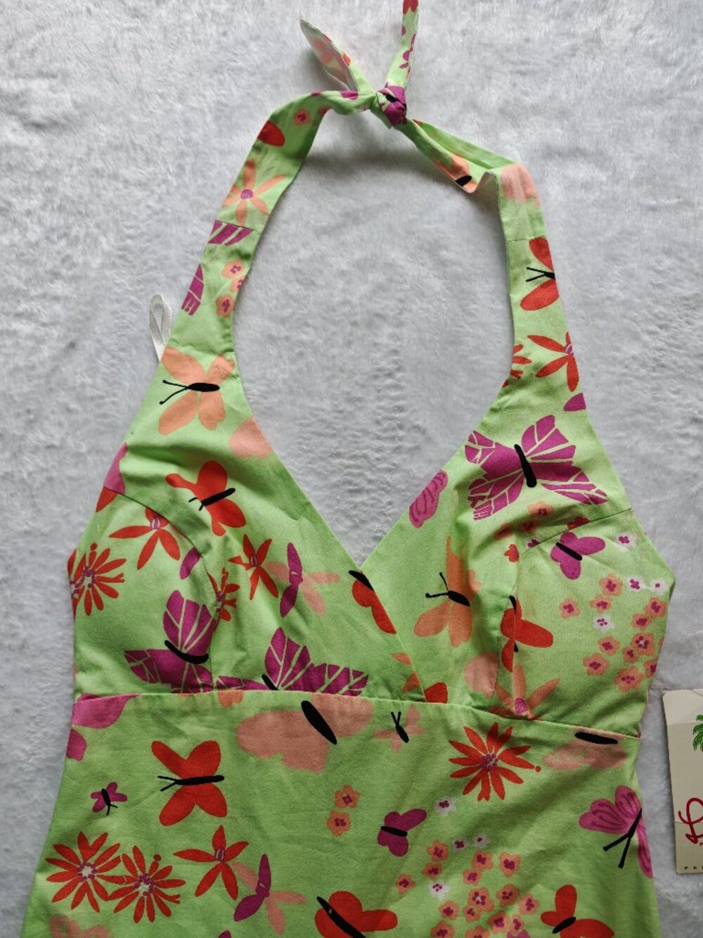 Lilly Pulitzer Candy Strapless Butterfly Floral Dress Size 6 NWT Green Pink Summ - Picture 4 of 10